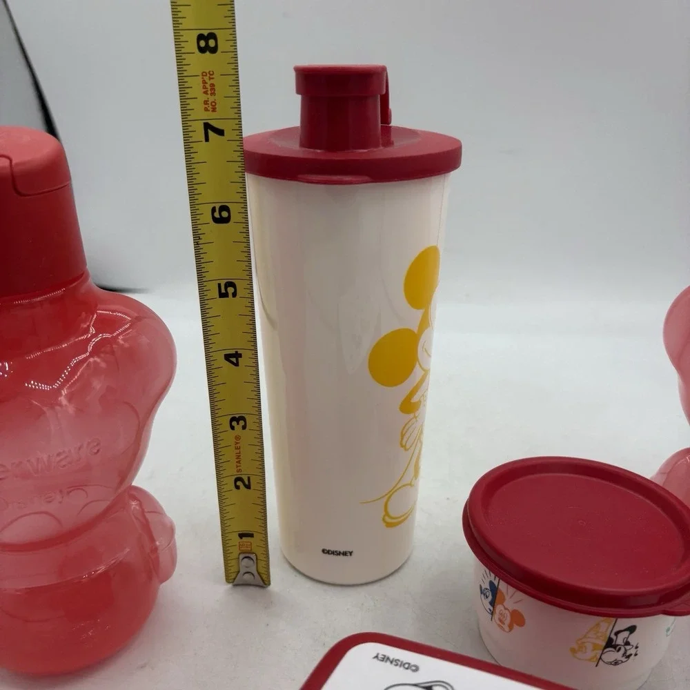 Tupperware Disney Mickey Ears Through The Years Lunch Set & 2 Mini Eco Water Bot
